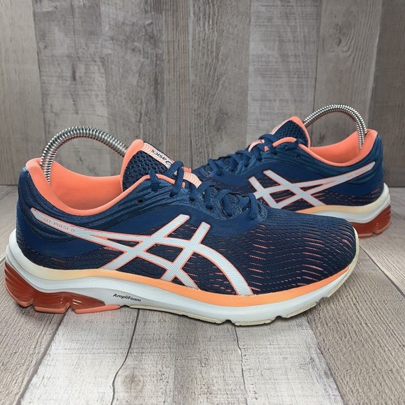 Asics GEL-Pulse 11 Women's Running Shoes Mako Blue Coral Size 8.5 1012A467 - Picture 2 of 11